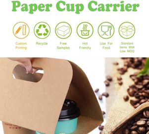 Cardboard paper coffee cup holder carrier,2 pack coffee cup drink paper carriers,Take Out 2 Pack Coffee Cup Drink Carrie supplier