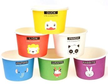 Gelato Paper Cup Icecream Paper Cup With Lids,4oz paper ice cream single serving cups,Logo Printed Disposable Icecream P supplier