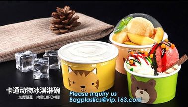 12oz 360ml 34oz 1000ml ice cream paper cup and paper lid,double pe coating single wall recycled 16oz icecream cup 500ml supplier