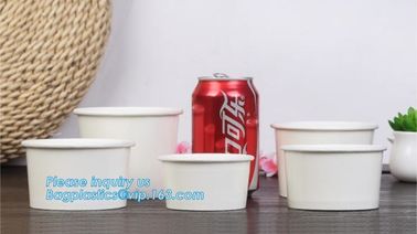 Disposable paper hot soup cup with paper flat lid,microwaveable deli container disposable plastic hot soup cups bagease supplier