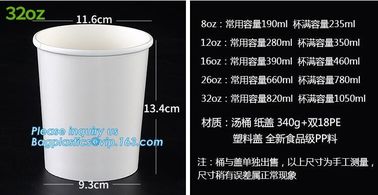 Disposable paper hot soup cup with paper flat lid,microwaveable deli container disposable plastic hot soup cups bagease supplier