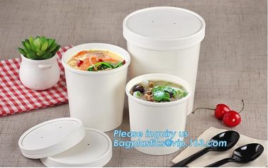 White paper cup for ice cream/ disposable custom printed paper soup bowl,Kraft Paper Cup / Fast Food Hot Soup Paper Cup supplier