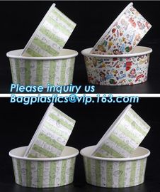 Food grade standard icecream paper cups for European and American market,custom logo printed disposable icecream scround supplier