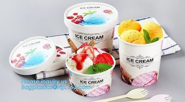 Own Logo Disposable Paper Icecream Ice Cream Cup,Disposable Plastic Cold Drink Icecream Pearl Milk Tea Cup bagease pack supplier