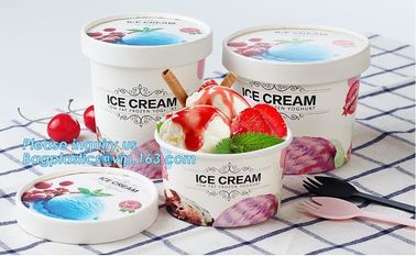 Own Logo Disposable Paper Icecream Ice Cream Cup,Disposable Plastic Cold Drink Icecream Pearl Milk Tea Cup bagease pack supplier