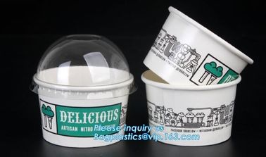 Customized compostable biodegradable 12 oz dessert icecream ice cream cup with lid for ice cream icecream bagease packa supplier