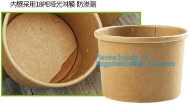 paper soup cups with paper lids hot soup kraft paper cup,disposable kraft paper soup cup with paper lid,bagease package supplier