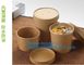 Disposable kraft paper soup cup_Double wall disposable hot coffee kraft paper soup cup_Easy Take away cups lid spoon supplier