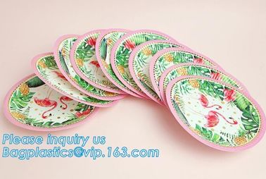 6 Inch Custom Printed Happy Birthday Disposable Paper Plates,100% Biodegradable Compostable Disposable Paper Plate pack supplier