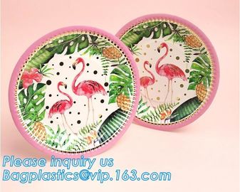 6 Inch Custom Printed Happy Birthday Disposable Paper Plates,100% Biodegradable Compostable Disposable Paper Plate pack supplier