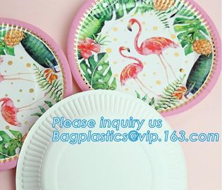 6 Inch Custom Printed Happy Birthday Disposable Paper Plates,100% Biodegradable Compostable Disposable Paper Plate pack supplier