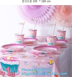 Plastic PVC Transparent Round Table Cover Cloth,party table cover plastic tablecloth,Heavy Duty Disposable Plastic Table supplier