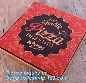 Printed brown kraft paper pizza box, Cheap brown paper pizza box,cheap printed logo round custom pizza box bagease packa supplier