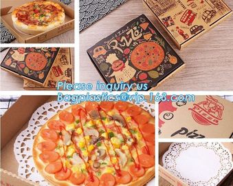 Printed brown kraft paper pizza box, Cheap brown paper pizza box,cheap printed logo round custom pizza box bagease packa supplier