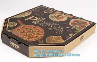 Wholesale Custom Printed Corrugated Cardboard Recycle Paper Pizza Box Manufacturer,Foldable Flat Packing Blank Craft Pac supplier