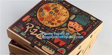 Cheap White Kraft Paper Pizza Packing Box,Customized Color printed white card paper pizza boxes,rectangular pizza boxes supplier