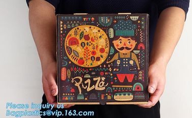 Cheap White Kraft Paper Pizza Packing Box,Customized Color printed white card paper pizza boxes,rectangular pizza boxes supplier