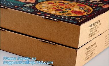 Cheap White Kraft Paper Pizza Packing Box,Customized Color printed white card paper pizza boxes,rectangular pizza boxes supplier