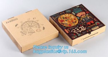 Cheap White Kraft Paper Pizza Packing Box,Customized Color printed white card paper pizza boxes,rectangular pizza boxes supplier