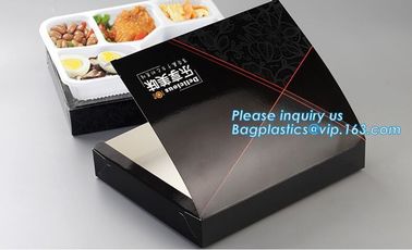 white kraft paper hamburger pizza salad fried chicken pasta box with handle custom design logo size colour best quality supplier