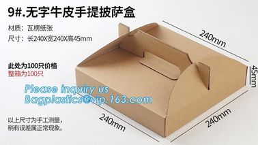 Hot Product Custom Printing Paper Cake Box ,High Quality Handle Pizza Boxes,Logo printed paper pizza packing box in chea supplier