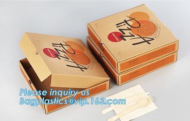 Custom Pizza Packing Paper Box Corrugated With Different Size,Recycle Paper Simple Pizza Package Lunch Box bagease pac supplier