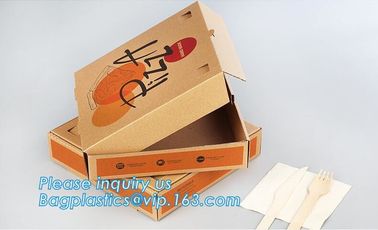 Custom Pizza Packing Paper Box Corrugated With Different Size,Recycle Paper Simple Pizza Package Lunch Box bagease pac supplier