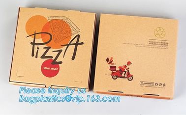 Custom Pizza Packing Paper Box Corrugated With Different Size,Recycle Paper Simple Pizza Package Lunch Box bagease pac supplier