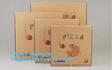 Custom Pizza Packing Paper Box Corrugated With Different Size,Recycle Paper Simple Pizza Package Lunch Box bagease pac supplier