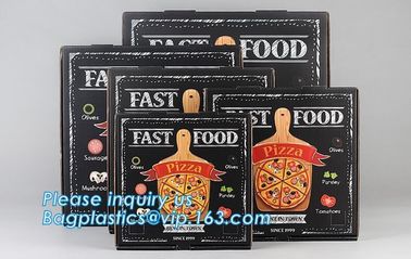 Custom craft paper corrugated pizza box folding box,lunch food packaging box pizza custom kraft paper boxes bagease pack supplier