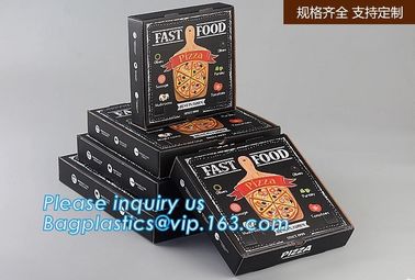 Custom craft paper corrugated pizza box folding box,lunch food packaging box pizza custom kraft paper boxes bagease pack supplier