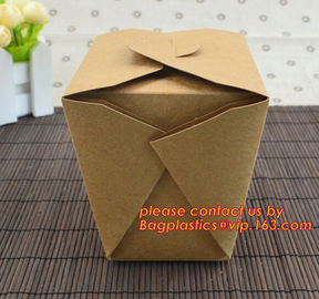 China suppliers wholesale custom disposable food grade kraft packaging paper lunch box for salad food bagease bagplastic supplier