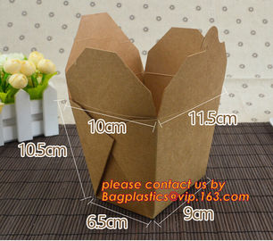 China suppliers wholesale custom disposable food grade kraft packaging paper lunch box for salad food bagease bagplastic supplier