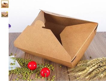 China Wholesale Disposable Take Away Kraft Paper Lunch Box/Paper food Container,disposable kraft paper lunch box,food pa supplier