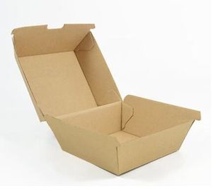 Brown Kraft Paper Takeout Lunch Containers Box,Eco friendly food grade disposable kraft paper lunch box bagease package supplier