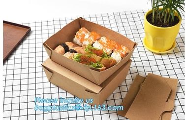 Kraft Paper Lunch Box Disposable Salad Box Food takeaway Packaging Box,supply brown kraft paper lunch box with clear win supplier