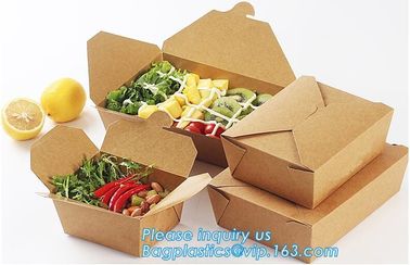 New Brown Kraft Takeaway Lunch Box Paper Folding Lunch Box Disposable Food Container Biodegradable Packaging Paper Box supplier