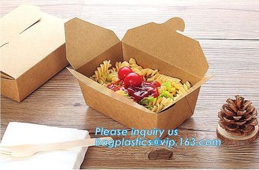 New Brown Kraft Takeaway Lunch Box Paper Folding Lunch Box Disposable Food Container Biodegradable Packaging Paper Box supplier