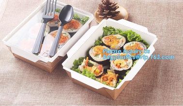 Kraft Rose Luxury Packaging Paper Lunch Box For Bento Malaysia Disposable 3 Compartment Folding Fast Food Burger Creativ supplier