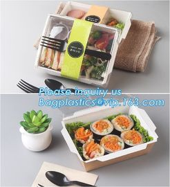 Custom sized disposable folding brown kraft paper food take out lunch boxes,Recycled Custom Lunch Food Kraft Paper Box,P supplier