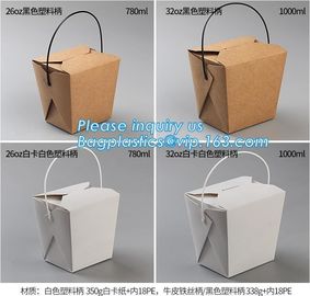 Disposable paper packaging take away lunch box_Wholesale fast food Kraft Paper Box_ custom logo print fast food packagin supplier