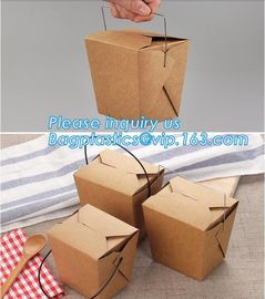 Disposable paper packaging take away lunch box_Wholesale fast food Kraft Paper Box_ custom logo print fast food packagin supplier