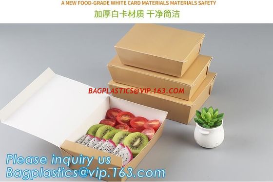 Wholesale disposable takeout food packaging kraft paper lunch box,recycle custom printed disposable quick kraft lunch pa supplier
