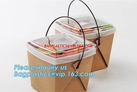 Wholesale design disposable food packaging kraft paper lunch box for food,disposable takeout food packaging kraft paper supplier