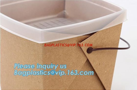 Wholesale design disposable food packaging kraft paper lunch box for food,disposable takeout food packaging kraft paper supplier
