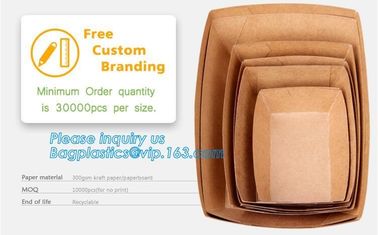 Kraft paper takeaway salad lunch box with customized size,disposable take away kraft paper lunch box/food container supplier