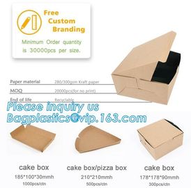 Kraft paper takeaway salad lunch box with customized size,disposable take away kraft paper lunch box/food container supplier