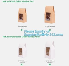 Cheap Cardboard foldable kraft paper lunch box with window,Lunch noodle fast food kraft paper box by customized logo pri supplier