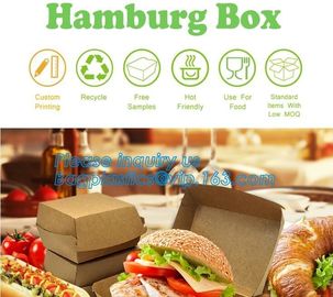 Hot Sell Take Away Recycled Kraft Paper Folding Lunch Box For Fast Food Packaging Food Grade,kraft corrugated paper pack supplier