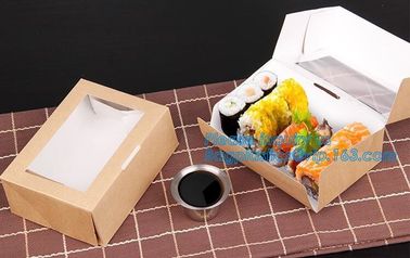 Best Selling Green Noodle/Salad Disposable Packing Kraft Paper Lunch Box,disposable kraft custom paper lunch box bagease supplier